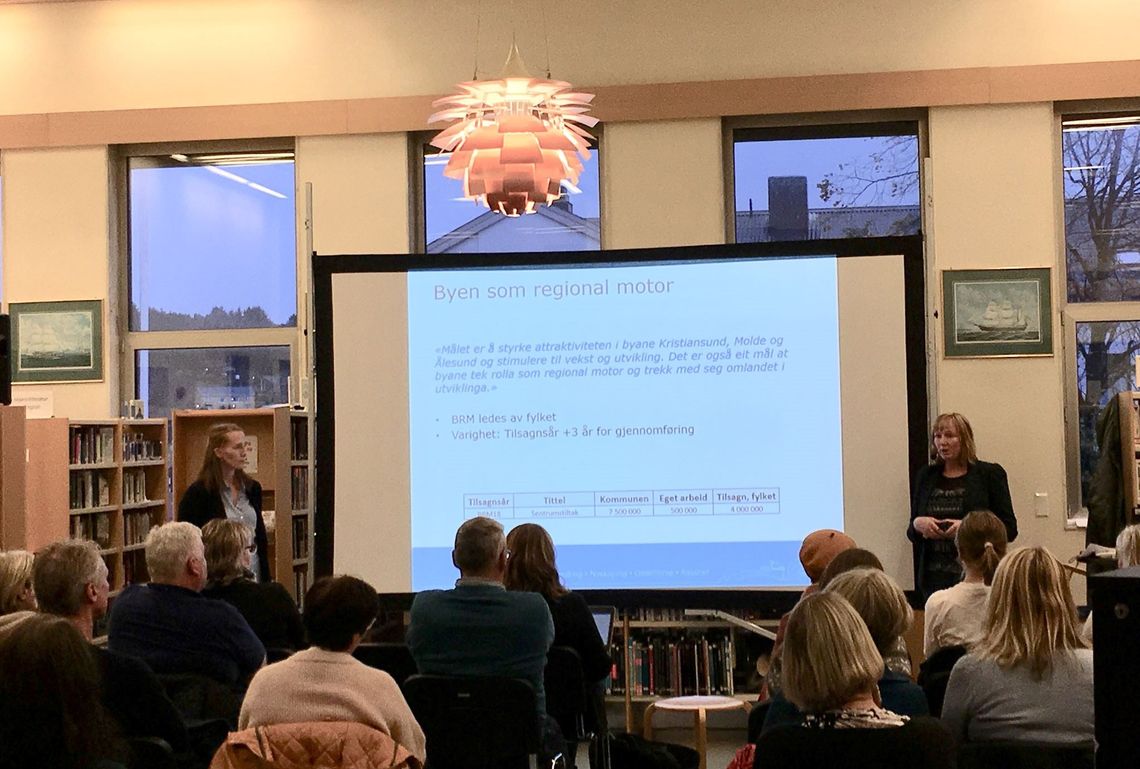Rikke presenterer "byen som regional motor"