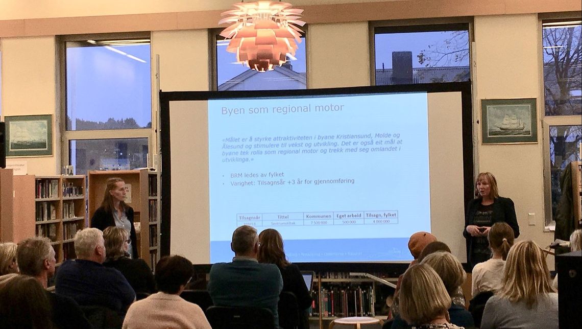 Rikke presenterer "byen som regional motor"